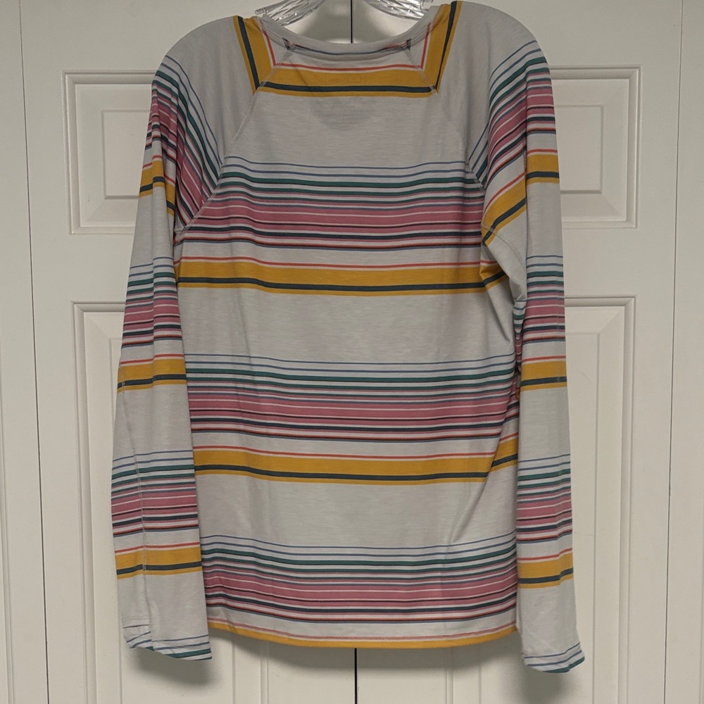 NWT L.L. Bean Women's SunSmart UPF50 Striped Everyday Crewneck Shirt SIZE LARGE - Picture 8 of 10